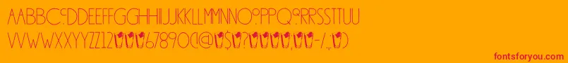 DkSouthsideFizz Font – Red Fonts on Orange Background