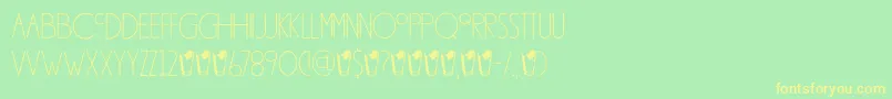 DkSouthsideFizz Font – Yellow Fonts on Green Background