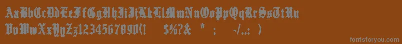 Inferno1 Font – Gray Fonts on Brown Background