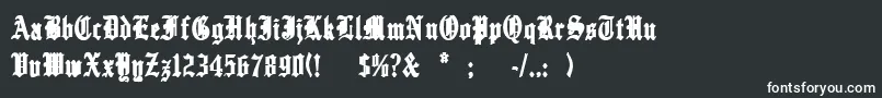 フォントInferno1 – 黒い背景に白い文字