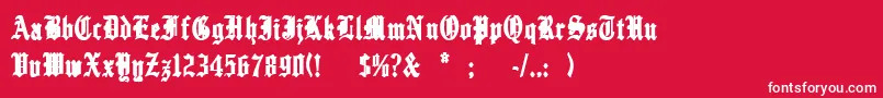 Inferno1 Font – White Fonts on Red Background