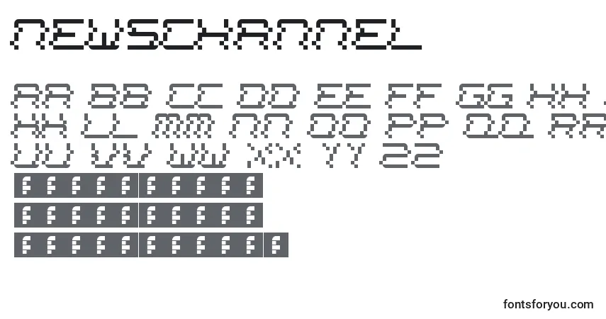 NewsChannel Font – alphabet, numbers, special characters