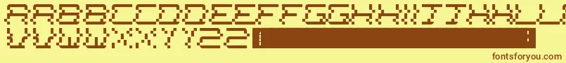NewsChannel Font – Brown Fonts on Yellow Background
