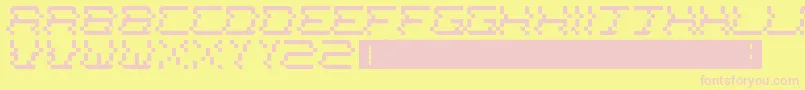 NewsChannel Font – Pink Fonts on Yellow Background