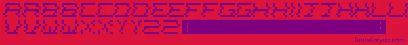 NewsChannel Font – Purple Fonts on Red Background