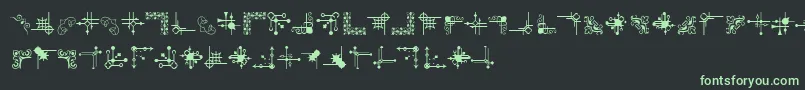 Шрифт CornpopFour – зелёные шрифты на чёрном фоне