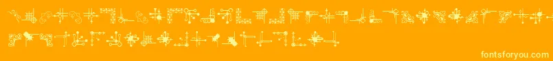 CornpopFour Font – Yellow Fonts on Orange Background