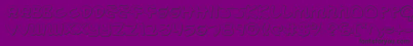 MagicBeans3D-Schriftart – Schwarze Schriften auf violettem Hintergrund