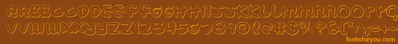 MagicBeans3D Font – Orange Fonts on Brown Background