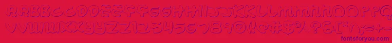 MagicBeans3D Font – Purple Fonts on Red Background