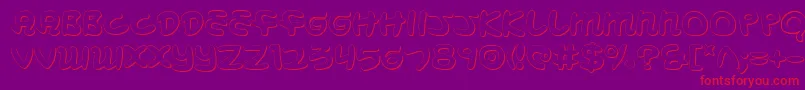 MagicBeans3D-Schriftart – Rote Schriften auf violettem Hintergrund