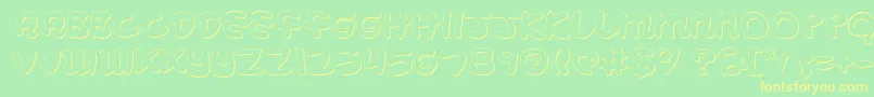 MagicBeans3D Font – Yellow Fonts on Green Background
