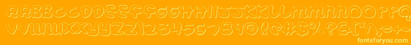 MagicBeans3D Font – Yellow Fonts on Orange Background