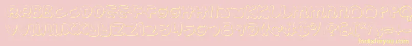 MagicBeans3D Font – Yellow Fonts on Pink Background