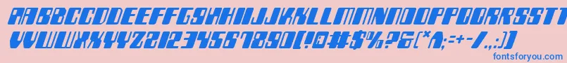 ZyborgsItalic Font – Blue Fonts on Pink Background