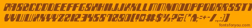 ZyborgsItalic Font – Brown Fonts on Orange Background