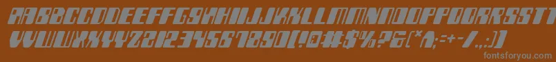 ZyborgsItalic Font – Gray Fonts on Brown Background