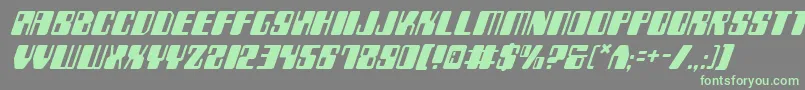 ZyborgsItalic Font – Green Fonts on Gray Background
