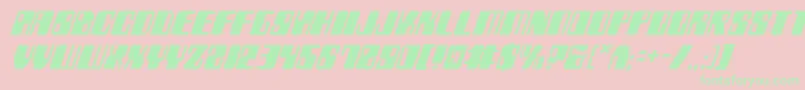 ZyborgsItalic Font – Green Fonts on Pink Background