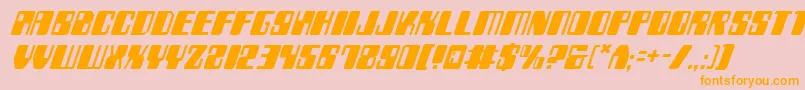 ZyborgsItalic Font – Orange Fonts on Pink Background