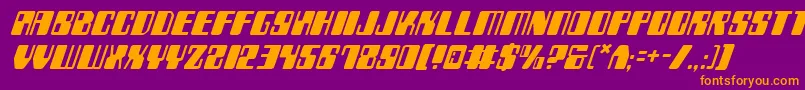 ZyborgsItalic Font – Orange Fonts on Purple Background