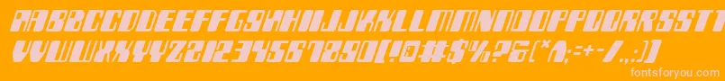 ZyborgsItalic Font – Pink Fonts on Orange Background