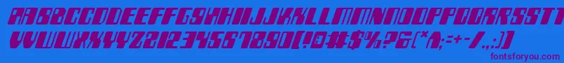 More about ZyborgsItalic Font ZyborgsItalic Font – Purple Fonts on Blue Background