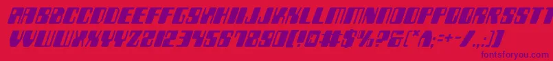 ZyborgsItalic Font – Purple Fonts on Red Background