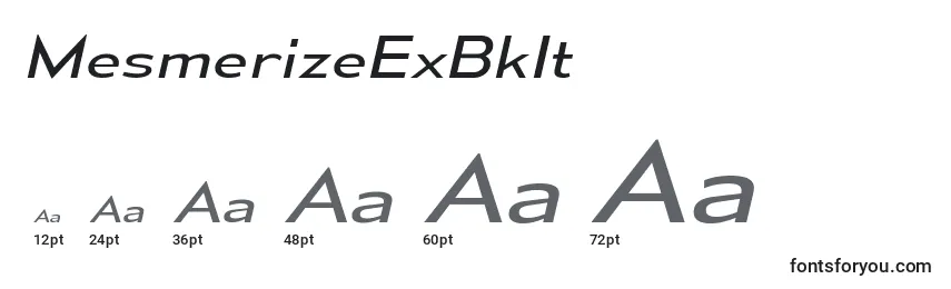 Размеры шрифта MesmerizeExBkIt