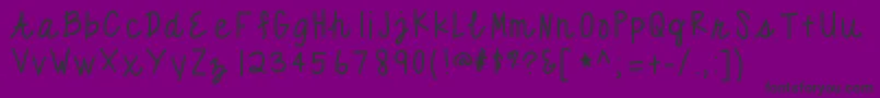 Purplelace Font – Black Fonts on Purple Background