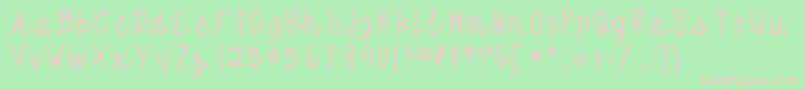 Purplelace Font – Pink Fonts on Green Background