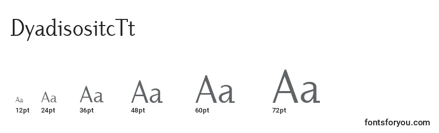 DyadisositcTt Font Sizes