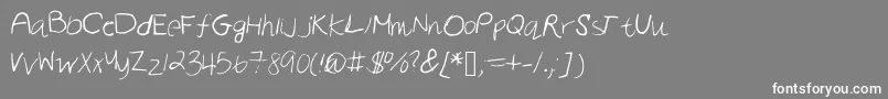 フォントNewday – 灰色の背景に白い文字