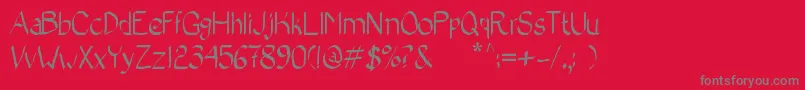 BadCalligraphic2 Font – Gray Fonts on Red Background