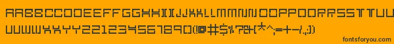 Section9RegularMac Font – Black Fonts on Orange Background