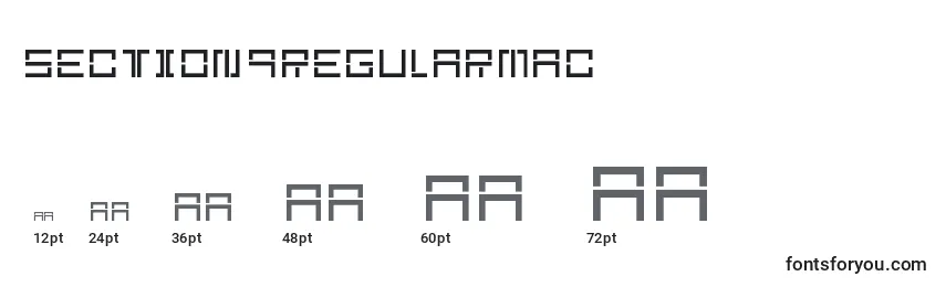 Размеры шрифта Section9RegularMac