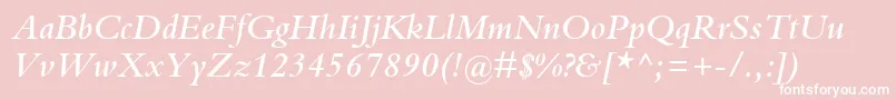 KuriakosSsiSemiBoldItalic Font – White Fonts on Pink Background