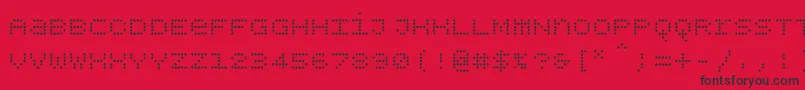 Bpdotsunicasediamond Font – Black Fonts on Red Background