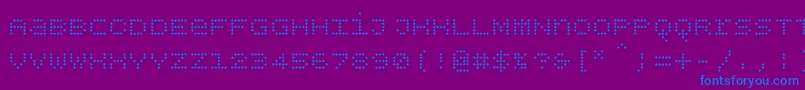 Bpdotsunicasediamond Font – Blue Fonts on Purple Background