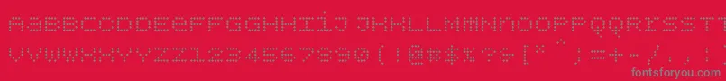 Bpdotsunicasediamond Font – Gray Fonts on Red Background