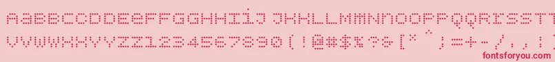 Bpdotsunicasediamond-Schriftart – Rote Schriften auf rosa Hintergrund