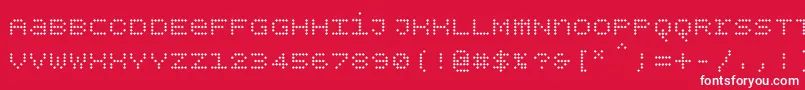 Шрифт Bpdotsunicasediamond – белые шрифты на красном фоне