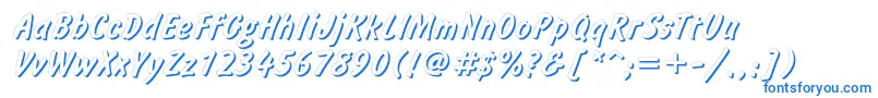 Informshadowc Font – Blue Fonts on White Background