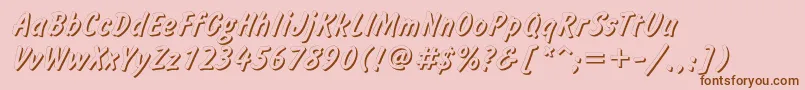 Informshadowc Font – Brown Fonts on Pink Background