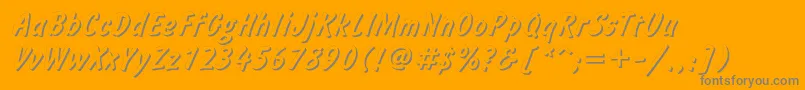 Weitere Informationen zur Informshadowc-Schriftart Informshadowc-Schriftart – Graue Schriften auf orangefarbenem Hintergrund