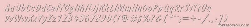Informshadowc Font – Gray Fonts on Pink Background