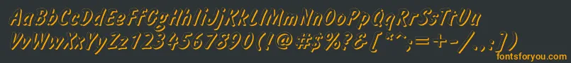 Informshadowc Font – Orange Fonts on Black Background