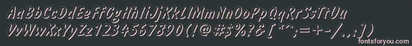 Шрифт Informshadowc – розовые шрифты на чёрном фоне
