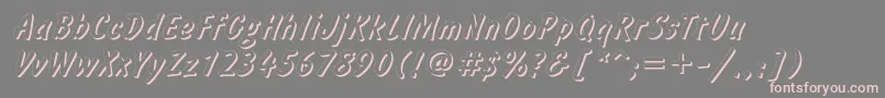 Informshadowc Font – Pink Fonts on Gray Background
