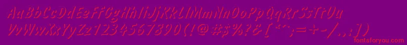 Informshadowc Font – Red Fonts on Purple Background